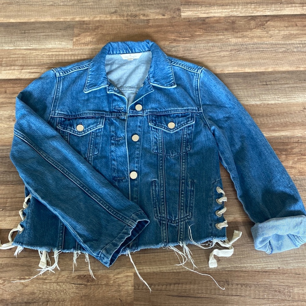 French Connection Blue Soft Lace Side